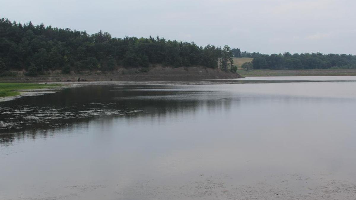 A view of Colyer Lake before it was completely drained in 2014. The lake is set to re-open on Sunday.