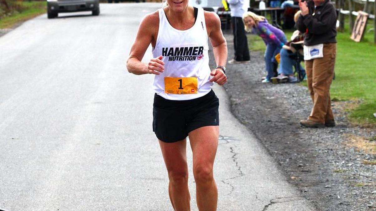 Three-time champion Connie Gardner of Medina, Ohio, will be competing again Sunday in the Tussey Mountainback 50-Mile Relay and Ultramarathon.