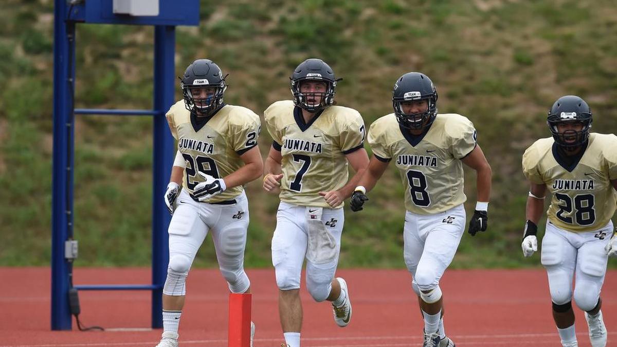 Juniata running back and Philipsburg-Osceola graduate Michael John (8) was recently inducted into the National Football Foundation’s Hampshire Honor Society.