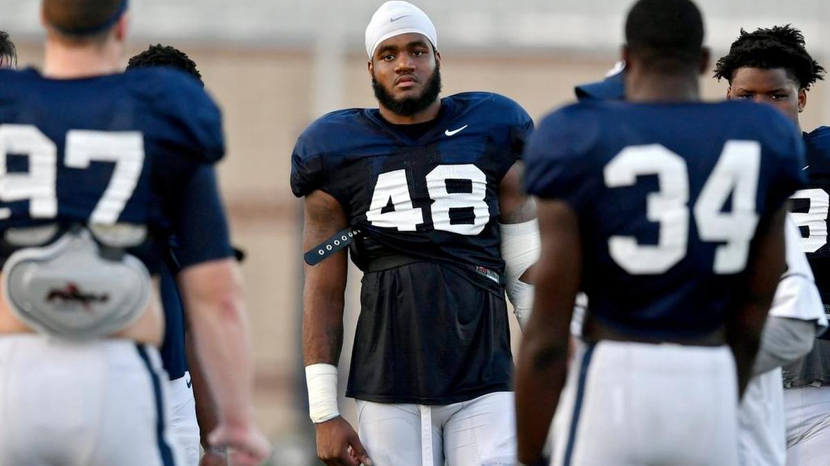 Penn State defensive end Shareef Miller (48) is now on the Bednarik Award watch list.