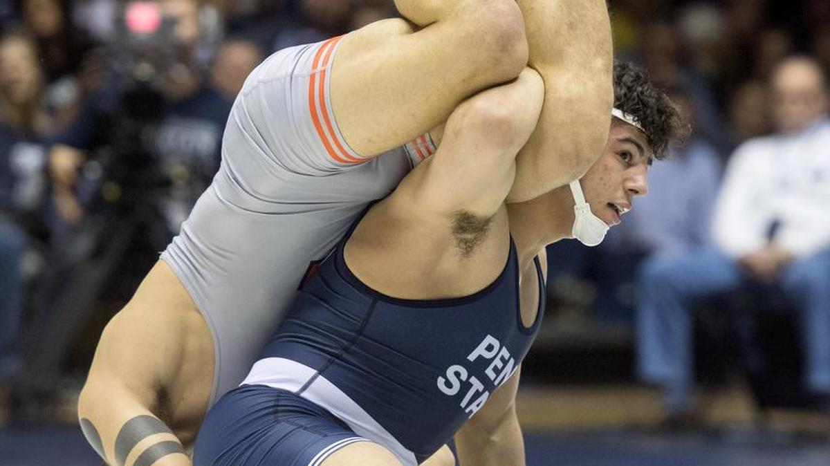 Penn State's Vincenzo Joseph, seen here last year, was named the co-Big Ten Wrestler of the Week on Tuesday.
