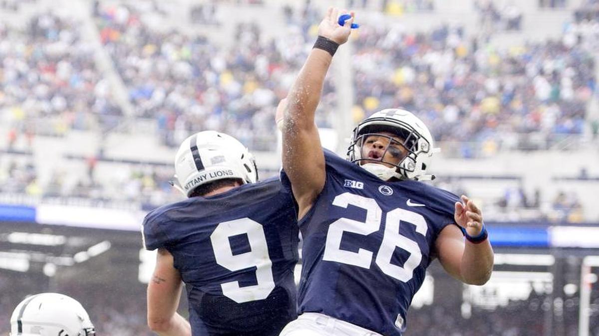Penn State running back Saquon Barkley, right, and quarterback Trace McSorley were both among the 10 Big Ten players named Monday to the conference preseason watch list.