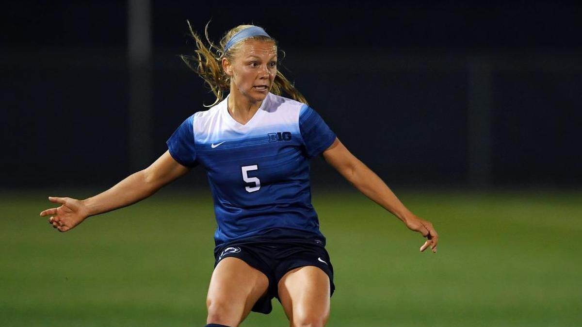 Penn State defender Maddie Elliston and the rest of the Nittany Lions celebrated a Big Ten championship on Sunday after defeating Northwestern 2-1.