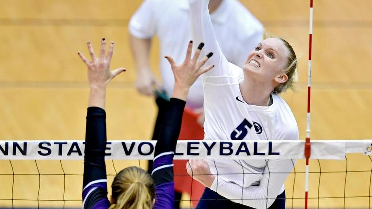 Penn State's Ali Frantti put down 20 kills Saturday night in a five-set victory over Stanford in the Big Ten-Pac 12 Challenge.