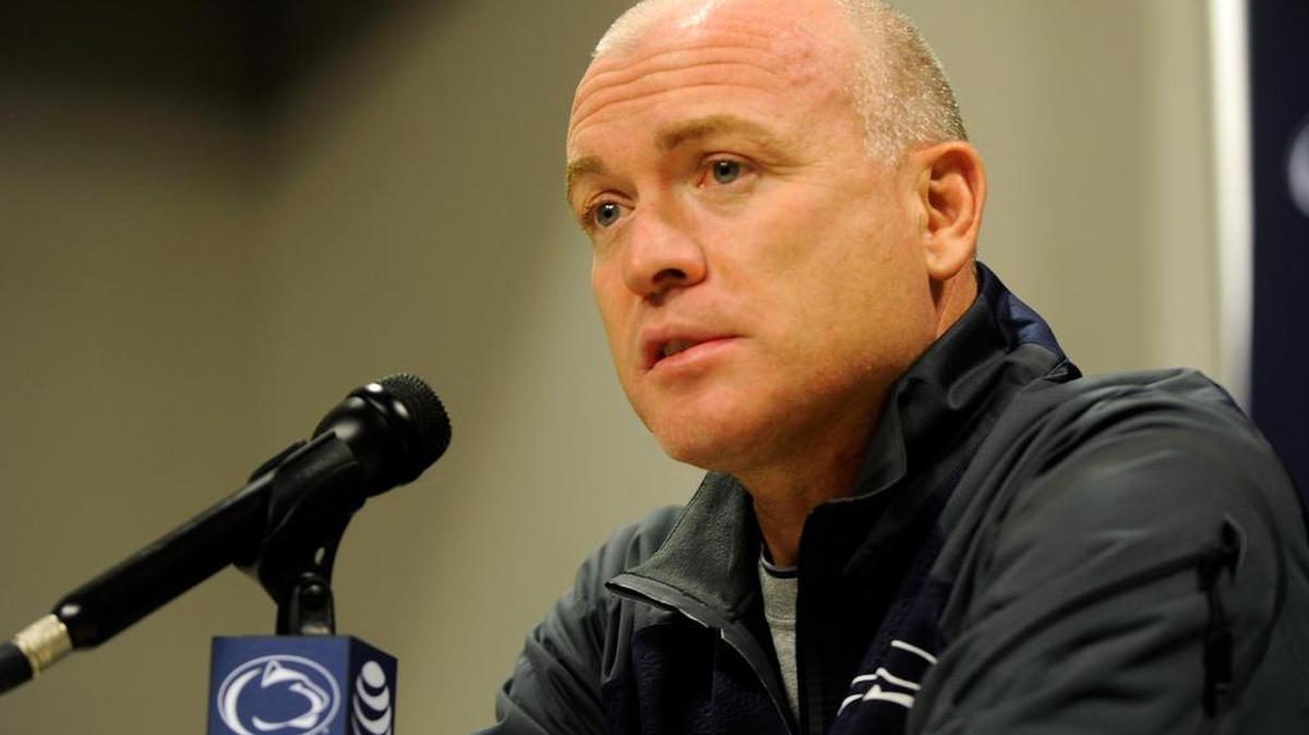 Pat Chambers talks during a press conference at Penn State men's basketball media day on Monday, October 17, 2013.