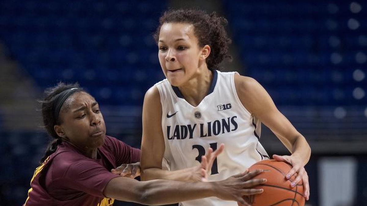 Penn State’s Jaida Travascio-Green, seen here last season, had a game-high 21 points Sunday in her team’s 69-65 loss to Maryland.