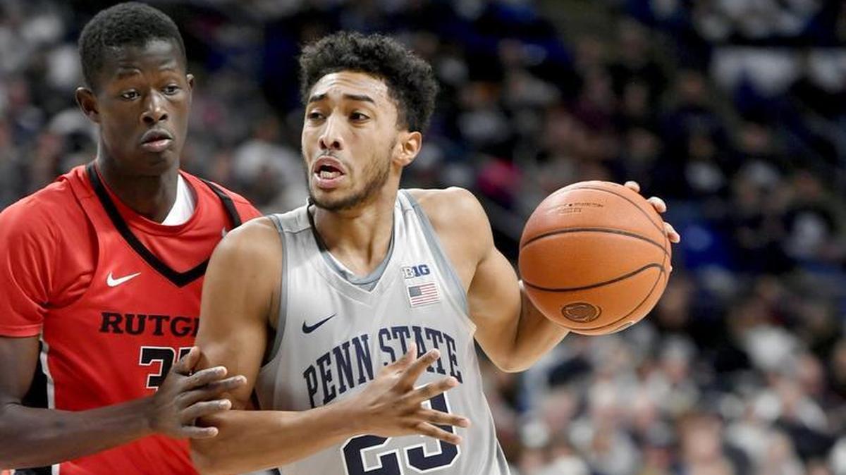Penn State's Josh Reaves, pictured playing against Rutgers last season, turned in another strong effort with 12 points, seven assists and five steals in his team’s win over Coppin State on Saturday.