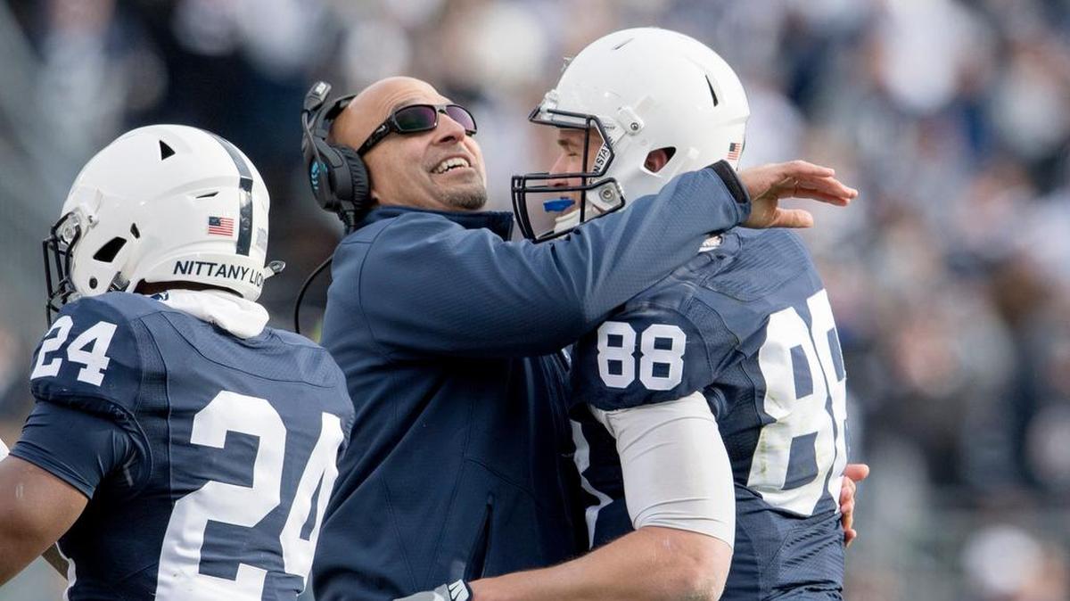 Penn State coach James Franklin said he’ll miss the serniors like tight end Mike Gesicki (88). “These guys are part of our family. They’re part of the locker room. But it’s more than that,” he said.
