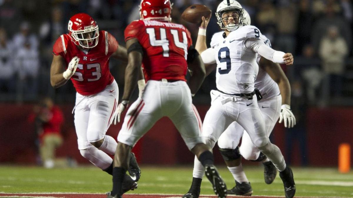 Penn State quarterback Trace McSorley passes the ball during Saturday’s game against Rutgers at High Point Solutions Stadium.