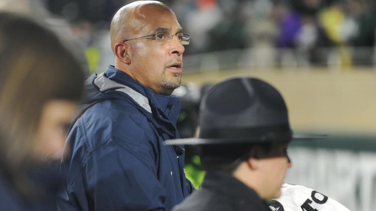 Penn State football coach James Franklin leaves the field after Penn State's 27-24 loss to Michigan State Saturday, Nov. 4, 2017 at Spartan Stadium.