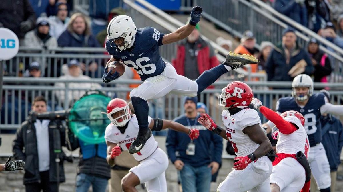 Penn State running back Saquon Barkley needs just 105 more yards to break 1,000 for the season — which would make him the second Nittany Lion to have three straight 1,000-yard seasons.