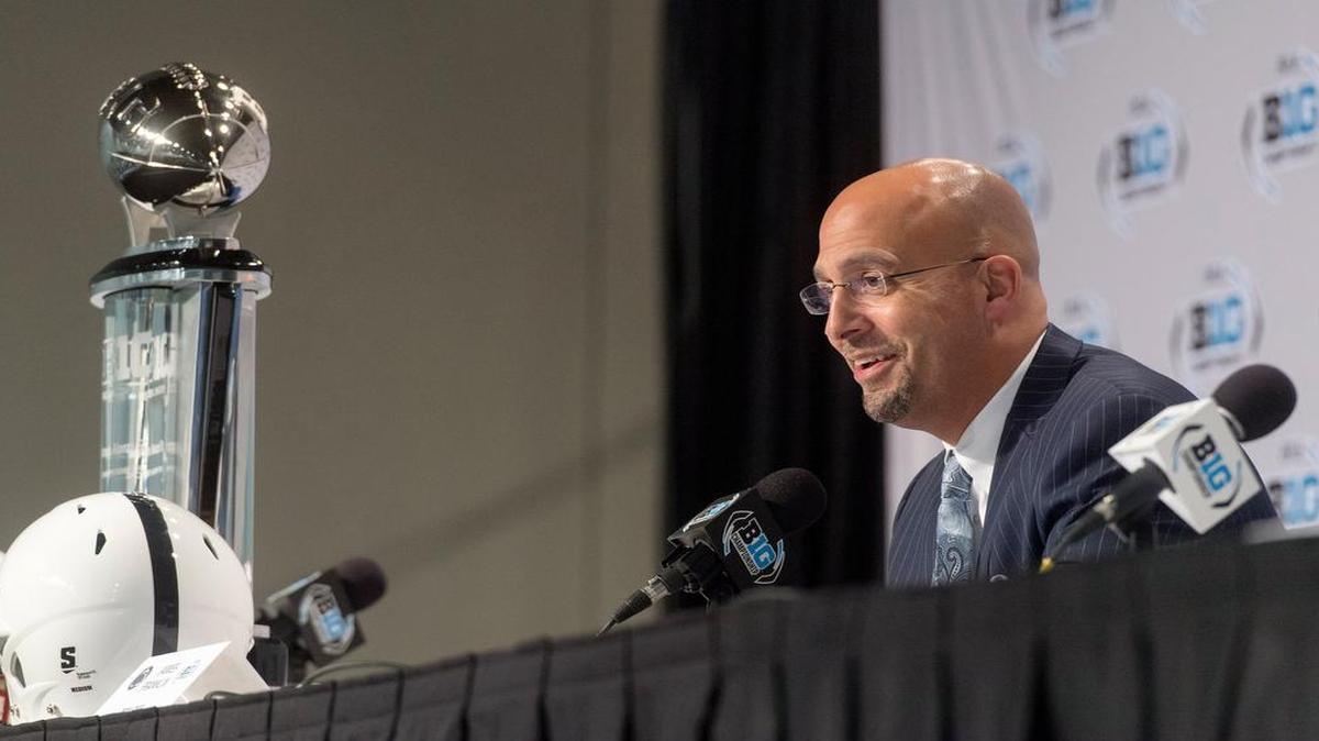 Penn State coach James Franklin will address reporters Tuesday on Day 2 of Big Ten media days in Chicago. He’ll be joined by Nittany Lions linebacker Jason Cabinda, tight end Mike Gesicki and safety Marcus Allen.