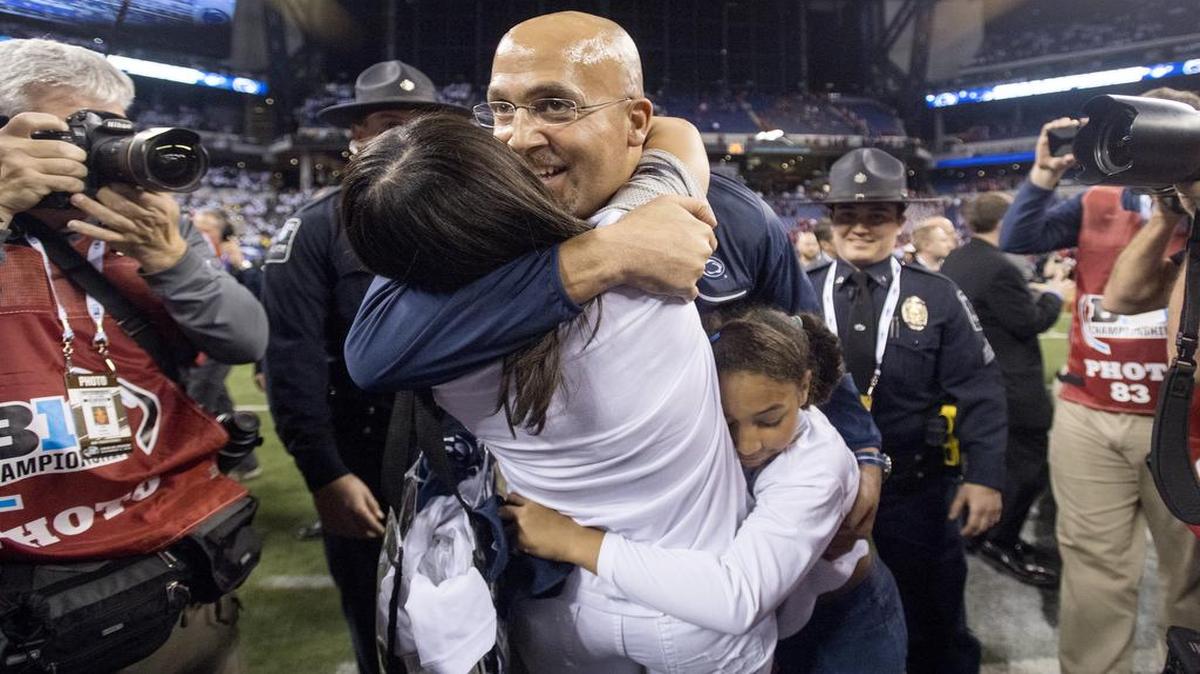 Penn State football coach James Franklin was named the national coach of the year last season — twice.