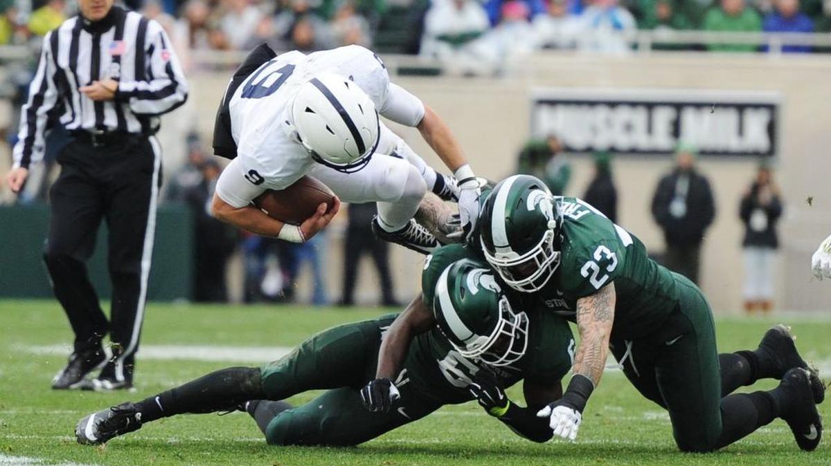 Penn State quarterback Trace McSorley and the rest of the Nittany Lions tumbled to No. 14 in the latest College Football Playoff rankings.