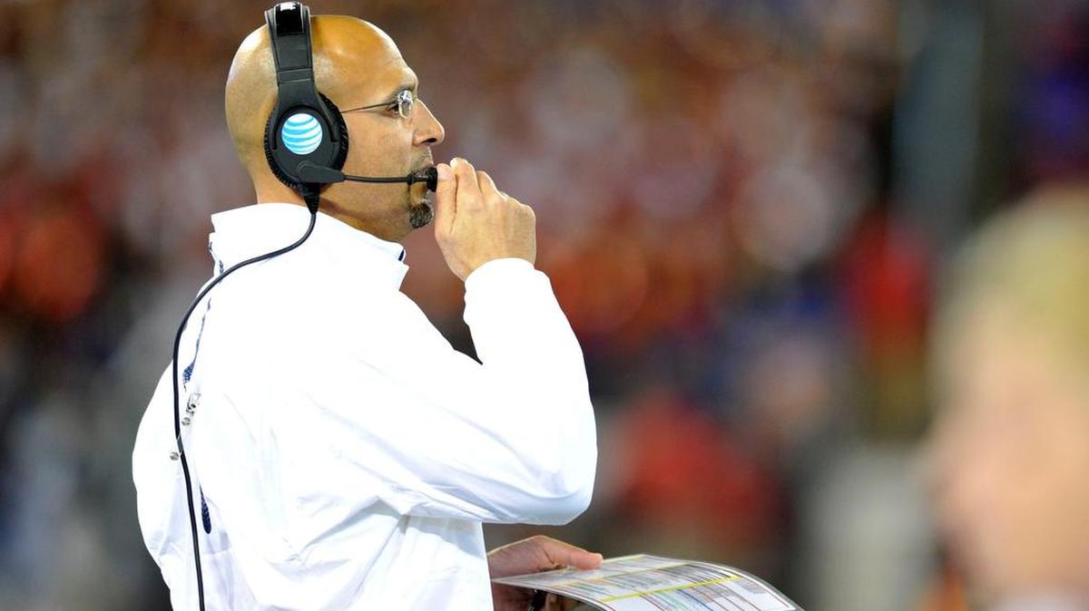 Penn State’s James Franklin on the sidelines against Maryland at M&T Bank Stadium in Baltimore on Saturday, Oct. 24, 2015.