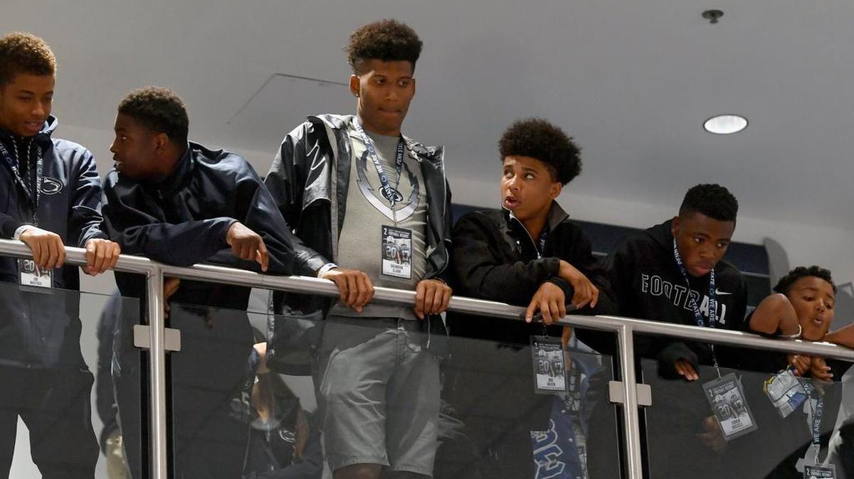 State College's Brandon Clark (center) will be a walk-on at Penn State. He takes part in the Big 33 game Saturday.