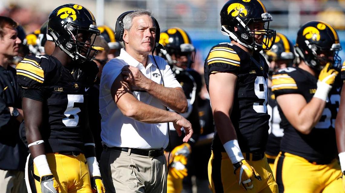 Iowa head coach Kirk Ferentz was an assistant with the Hawkeyes when Kentucky head coach Mark Stoops was a player at the school.