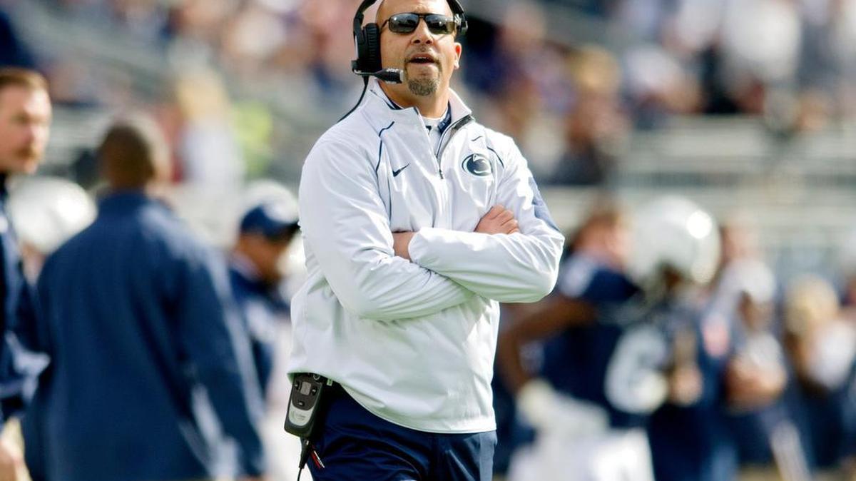 Penn State football coach James Franklin watches a field goal get blocked during the October 31 game at Beaver Stadium. The Nittany Lions won, 39-0.