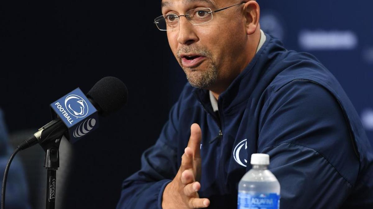 Penn State football coach James Franklin, seen here last month, reiterated Tuesday that he doesn’t plan on going anywhere.