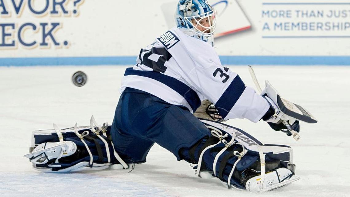 Penn State’s Eamon McAdam stopped all three of the shootout shots he faced to help the Nittany Lions beat Michigan State on Saturday.
