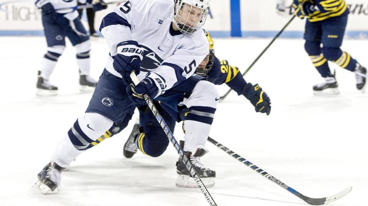 Sophomore defenseman Kevin Kerr is set to play for Penn State’s men’s hockey season opener at 7 p.m. Thursday against No. 16 St. Lawrence. He took a bad hit in Sunday’s exhibition game against Queens University.