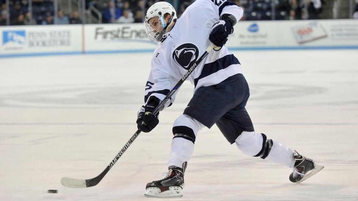 Penn State's Casey Bailey takes a shot against Northern Michigan hockey game on Friday, Jan. 23, 2015. Bailey was traded by the Toronto Maple Leafs to the Ottawa Senators on Tuesday.