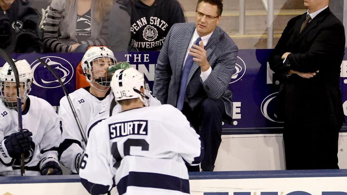 Penn State’s Andrew Sturtz, seen here last season, contributed another pair of assists during the win over Robert Morris on Friday.