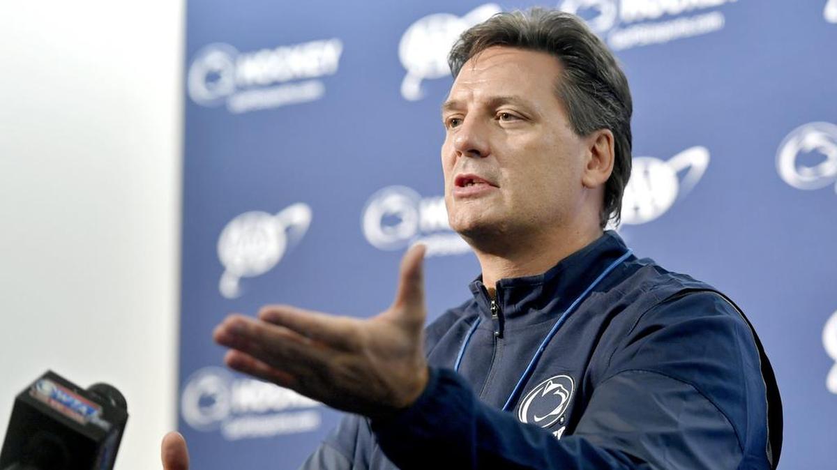 Penn State coach Guy Gadowsky and his Nittany Lions will face Michigan State at 7 p.m. Friday and 8 p.m. Saturday. Gadowsky said he’s looking forward to playing in Pegula after playing in the desert last week.