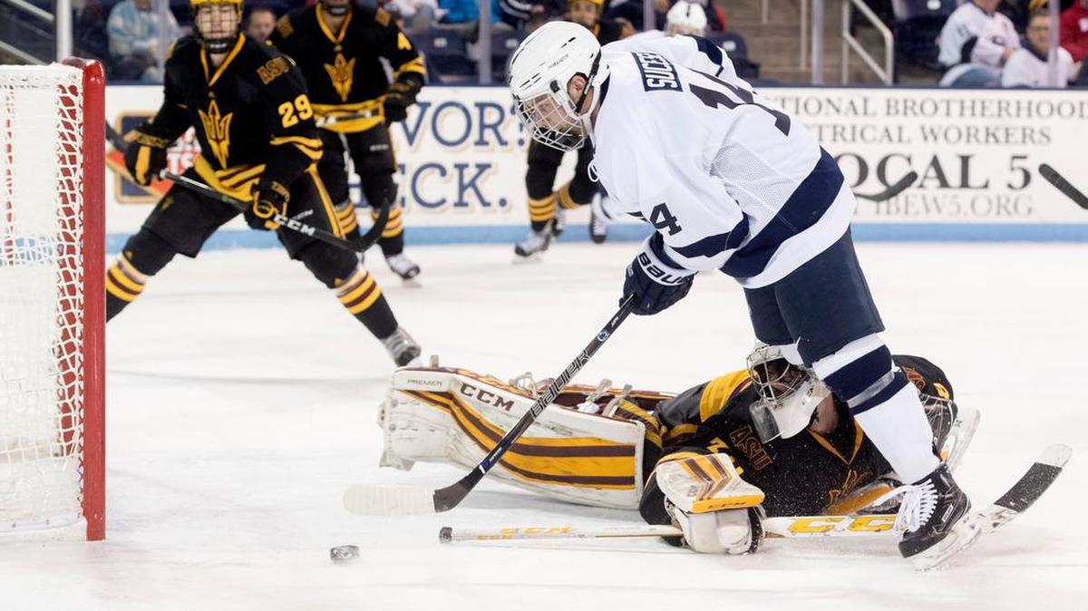Penn State’s Nate Sucese scored two goals in the Nittany Lions’ 4-1 win against Michigan State on Saturday in East Lansing, Mich.