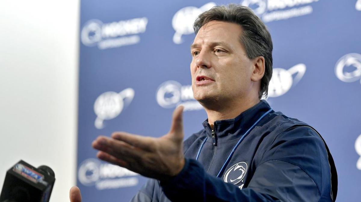 Penn State hockey coach Guy Gadowsky helped lead his team past Ohio State 5-1 Sunday in the Big Ten semifinals. The Nittany Lions will next face Notre Dame in the Big Ten championship.