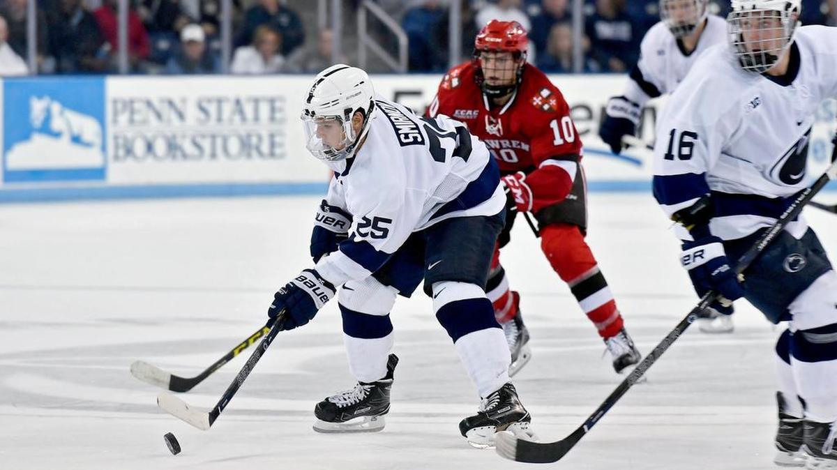 Penn State’s Denis Smirnov scored two goals and assisted on two more in a 5-2 victory against Wisconsin on Saturday.