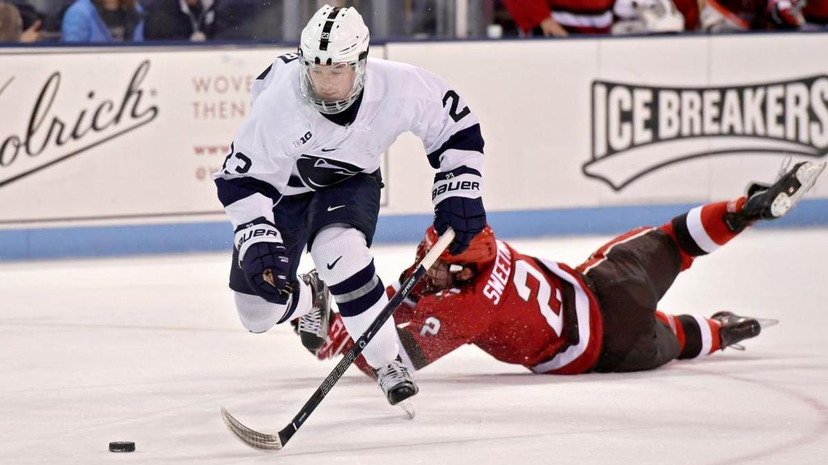 Penn State’s Blake Gober, who netted his first career score last season againt St. Lawrence, scored the second of his career in overtime Friday night to beat Michigan 5-4 at Pegula Ice Arena.