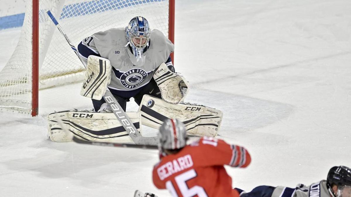 Penn State goalie Peyton Jones recorded his first shutout this season to lead his team to a win over Ohio State on Saturday. Jones made 33 saves.
