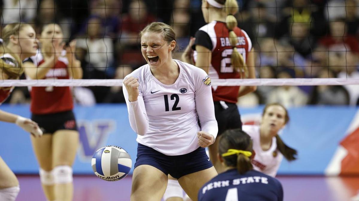 Penn State’s Micha Hancock (12) had 11 aces in a 3-0 U.S. win over Venezuela in the Pan Am Cup in Peru on Saturday.