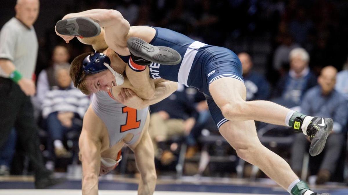 Penn State’s Jason Nolf owns a 7-0 record with seven pins this season. “You don’t compare kids, but he’s unique in that you probably won’t see anybody like him any time soon,” Penn State coach Cael Sanderson said. “He’s special.”