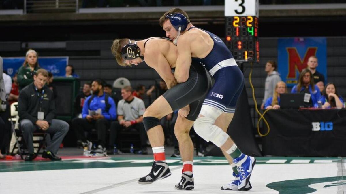 Penn State’s Corey Keener topped Purdue’s Ben Thornton for seventh place at 133 pounds on Sunday afternoon to clinch a spot in the NCAA Championships. Keener beat Thornton 11-3 to make it nine Nittany Lions in Cleveland.