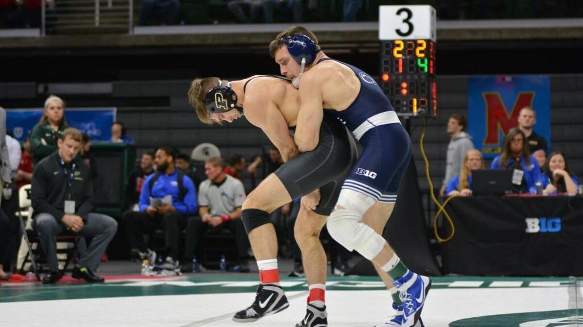 Penn State’s Corey Keener topped Purdue’s Ben Thornton for seventh place at 133 pounds on Sunday afternoon to clinch a spot in the NCAA Wrestling Championships. Keener beat Thornton 11-3 to make it nine Nittany Lions in Cleveland.