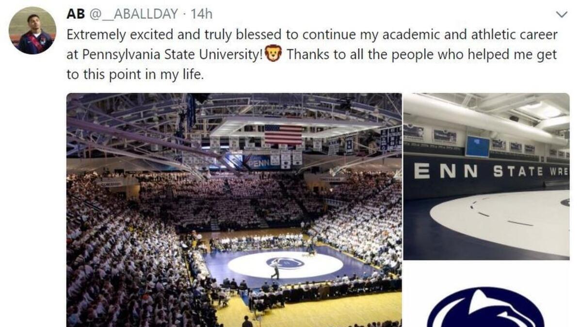 Cadet World champ Aaron Brooks made his verbal commitment on Thursday to wrestle for Penn State.