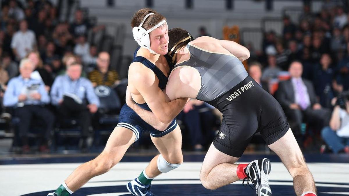 Penn State’s Devin Schnupp (left) may have lost to Army and Bucknell in his individual matches last week, but Schnupp said he’s learned and moved on from those. He’s ready for his next opportunities against Binghamton and in the Keystone Classic.