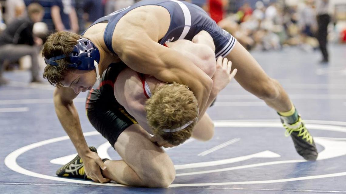 Penn State’s Shakur Rasheed went 5-0 with two pins at the Keystone Classic on Sunday. Rasheed beat teammate Geno Morelli in the 174-pound final.