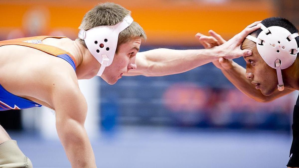 Former Boise State wrestler Carson Kuhn, left, announced on Instagram Tuesday night that he’d be joining the Nittany Lions. However, Penn State has not yet confirmed whether the move is official.