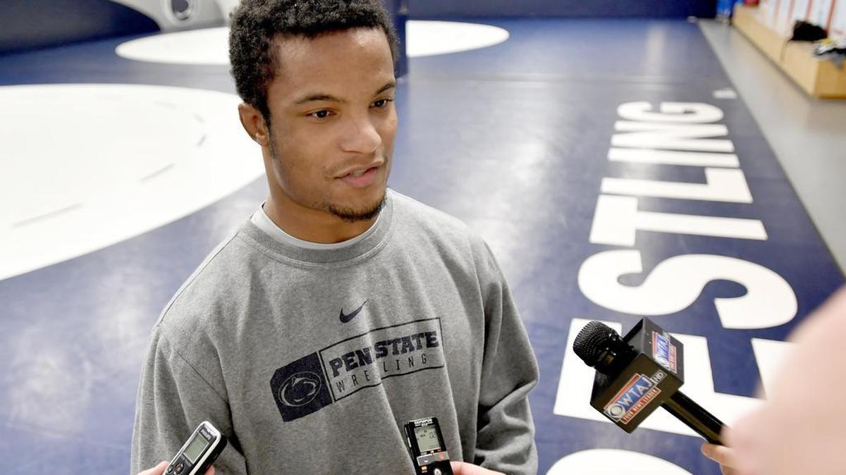 Penn State’s Mark Hall made his Nittany Lions’ debut on Friday in their 26-11 win over Iowa. Hall fell to No. 13 Alex Meyer 7-5.