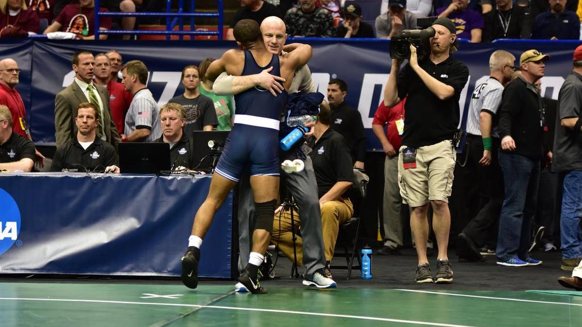 Penn State coach Cael Sanderson had five of his wrestlers including Mark Hall receive top rankings when Intermat released its preseason rankings on Thursday. The Nittany Lions were the top team in Intermat’s Tournament Power Index.