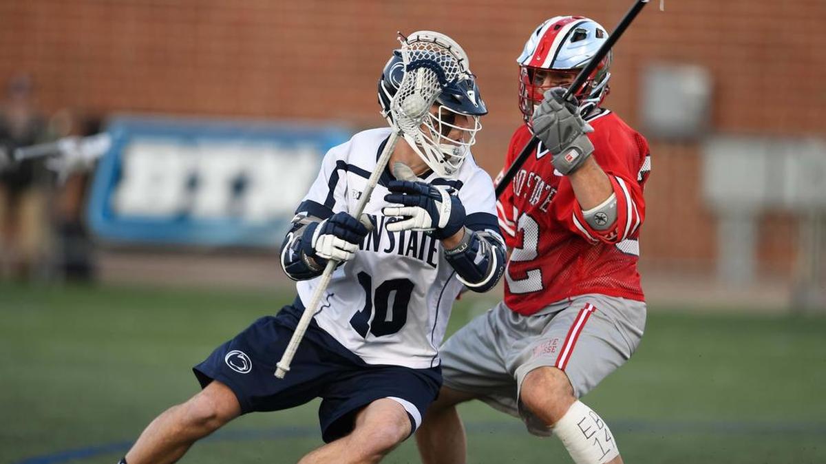 Penn State’s Nick Aponte, left, was one of three Nittany Lions named to the All-Big Ten teams on Tuesday.