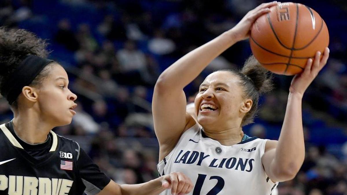 Purude’s Ashley Morrissette can't stop Penn State’s Lindsey Spann as she goes in for a basket during a Dec. 16 game at the Bryce Jordan Center. Spann is now officially a South Carolina Gamecock, per the school.