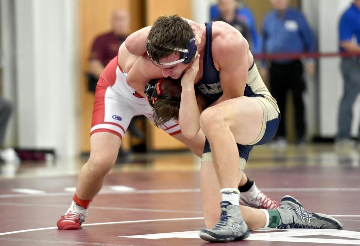 Bald Eagle Area’s Dylan Bisel is one of six county wrestlers one win away from getting 10 on the year.