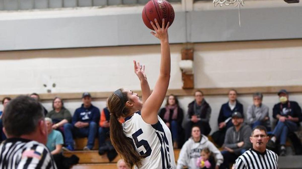 Penns Valley's Dayna Brown goes up for a layup during a game against Lewisburg on Saturday at Penns Valley High School.