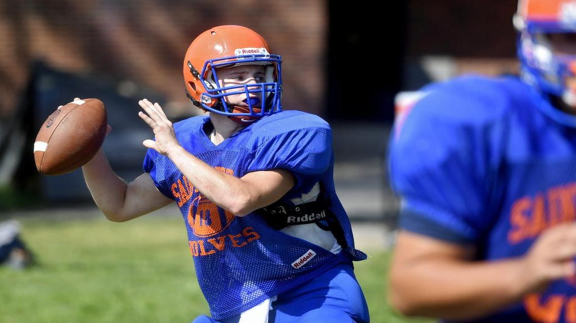 After injuries to its top two quarterbacks, including starter Brendan Robinson (pictured), St. Joseph’s had to turn to a freshman Friday night against Fairfield. SJCA couldn’t keep up in a 41-6 loss.