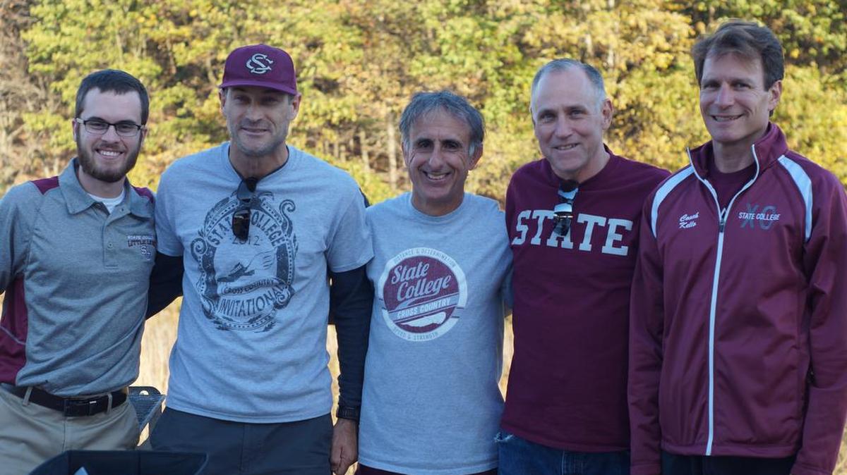 Steve Shisler, second from right, was named High School Coach of the Year for Pennsylvania by the U.S. Track and Field and Cross Country Coaches Association.