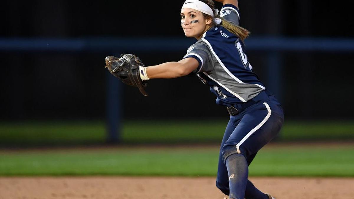 Philipsburg-Osceola's third baseman Hannah Thompsson throws the ball to first for the out during a playoff game against Delone Catholic on Monday at the Nittany Lion Softball Park.